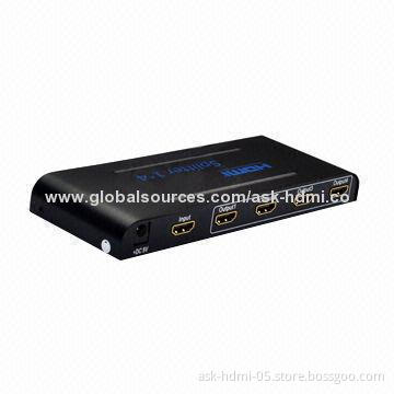 Ultra HD 4 Port 1 x 4 HDMI Splitter, Full 3D HDMI 1.4V, Supports Full HD, Full 3D